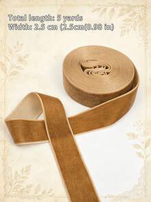 Light Brown Velvet Ribbon, Single-Sided 3 Yards/5 Yards Continuous Length, 0.39 Inches To 1.57 Inches Wide, Suitable For Gift Wrapping, Bows, Wedding Bouquets And Holiday Decorations - Light Brown Ribbon - View 16