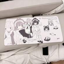 Japan Cute Maid Leather Mouse Pad, Big Kawaii Y2k Girls Desktop Mat, Oversized Anime Gaming Keyboard Pad, Non-Slip Waterproof Pads, Extended Desktop Protective Mat, Suitable For Home Office Decor - View 2