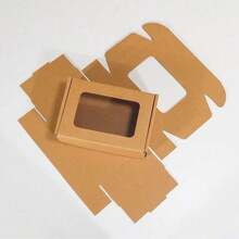4pcs Brown Window Paper Express Packaging Boxes, Packaging Materials, Gift Boxes, Corrugated Cardboard Boxes, Express Boxes, Airplane Boxes, Postal Boxes - Multi-color - View 7