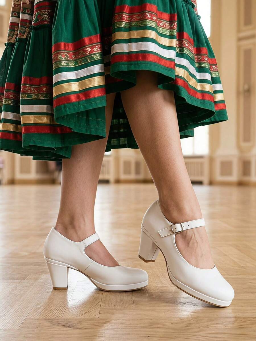 Women Dance Shoes - White - View 1