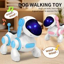 Perro robótico interactivo y educativo para niños, un juguete electrónico que puede caminar, gatear, cantar, reproducirúsica, emitir luces y sonidos, y ofrecer diversión y aprendizaje interactivo. - Azul - Ver 6