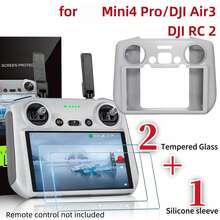 (2+1) Controller Protective Case + High-Definition Screen Protector, Compatible With Mini 4/3 Pro/Air 3, Anti-Scratch Anti-Drop, Tempered Glass Protection, Sensitive Touch - View 3