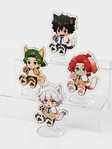 1pc 4-Style Phantom Busters Chibi Anime Acrylic Standee, Desk Decor & Collector's Item For Anime Fans, Birthday Gift, Display Stand Model Ornament, Cosplay Peripheral Desktop Decoration - Multicolor - View 3