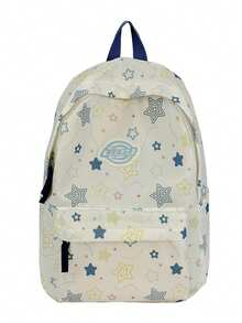 Colorful Star Print Backpack + Large Capacity Lightweight + Teen School Daily + White Cute Preppy Aesthetic Backpack - Multicolor - View 13