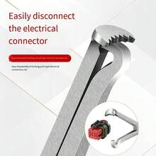 Red & Black 60° Bent Head Multi-Purpose Wire Cutter Pliers, Automotive Oil Pipe Separator, Wire Harness Cutter, Circuit Cutting & Power-Off Pliers - A - View 5