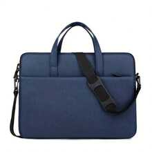 Sac à ordinateur portable de couleur unie léger et portable, housse d'ordinateur portable portable pour les voyages d'affaires, sac à ordinateur portable de bureau à bandoulière avec fermeture éclair - A - Voir 8