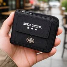 Cartera Ecko Unltd. Original | Billetera de Tela con Cierre y Múltiples Compartimentos.   Poliéster    Cartera/Billetera  2026 - Negro - Ver 4