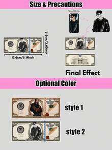 Custom Personalized $100 Prop Bills For Back-To-School Promotions, Money For Back-To-School Promotions, Fake Money/Print Your Face On The Bills, Vote For Me, Toy Money, Personalized Dollars, Bachelor Parties, Christmas Decorations, Prop Bills - Multicolor 4 - View 2