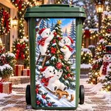 Waterproof Outdoor Trash Can Sticker, Removable Vinyl Decal, Funny Raccoon Dachshund Poodle Chihuahua Chicken Giraffe Sitting On Toilet Reading Newspaper Meme Pattern, Sidewalk Trash Can Home Yard Decor Gift - Animal-themed Trash Can Stickers - View 11