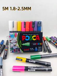 UNI NEW PACKAGE Paint Marker Pen Set And Single PC-3M 0.9-1.3mm Water Based Colors Permanent Acrylic Pen Graffiti Art Supplies Back To School - 3M 0.9-1.3MM - View 7