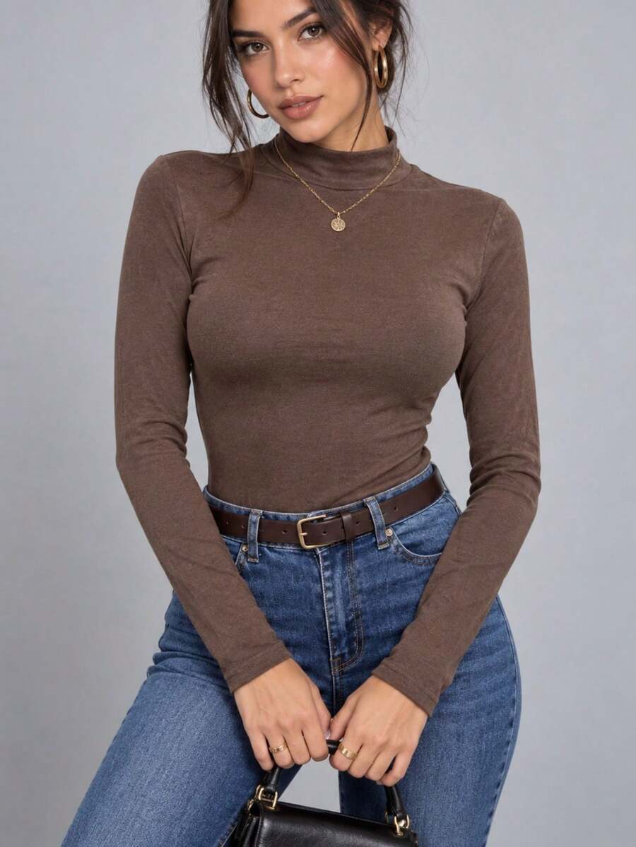 Women T-Shirts - Coffee Brown - View 1