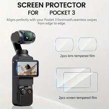 4片裝鋼化玻璃相機螢幕保護貼,適用於 Osmo Pocket 3/4 | 9H 硬度 高畫質透明 防刮 防指紋 無氣泡 高端產品 - 查看 7