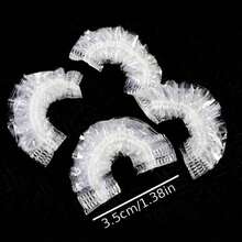 100/200 Pcs Disposable Retractable Earmuffs, Simple Design, Protect Ears, Prevent Water From Entering Ears, Shower Earmuffs, Transparent Earmuffs, Swimming, Hairdressing, Hair Dyeing, Perming, Bathing, Shampooing, Ear Protection - Earmuffs - View 2