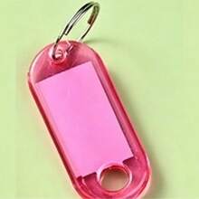 1pc/10pcs Transparent Colorful Keychain With Large Opening Ring, Key Organizer Storage Label Tag - Multicolor - View 11