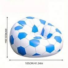 Multifunctional Home & Camping Inflatable Chair, Football-Shaped Inflatable Bean Bag Sofa With Air Pump, Portable Slouchy Inflatable Sofa, Home Living Room Balcony Leisure Chair, Outdoor Garden Deck Poolside Lightweight Lounge Chair - Bean Bag Chair - View 12