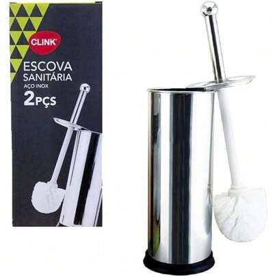Escova Sanitária Para Limpeza De Vaso De Banheiro Aço Inox