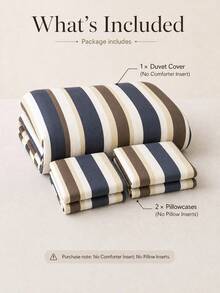 3pcs Polyester Minimalist Retro Printed Bedding Set, Dorm Bedding, Dorm Decor Bedding Set, Zipper Closure, Suitable For All Seasons, Soft Skin-Friendly Breathable, Suitable For Dorm Bed, Single Bed, Double Bed, King Bed, Bedroom Bedding Set, Quick Machine Washable, Back To School, Campus Life, Essential Bedding For Moving In! (Includes 1 Duvet Cover, 2 Pillowcases, No Inserts) - Multicolor - View 5