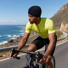 1pc New Black Thin Outdoor Cycling Cap - Black - View 6
