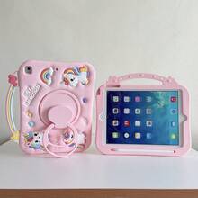 Lolla 1pc (No Pen) 360 Rotating Stand Unicorn Protective Case Compatible With Ipad 7/8/9 Tablet Shell 2022 Apple Air 5/4/3 9th Gen 10.2 Silicone Pro 11 Full Coverage 2024 Mini 5 New Air 6/ A7/8/9 PLUS/11 - Multicolor - View 4