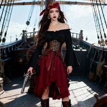 Accessoires de pirate (bandana + collier + boucles d'oreilles)