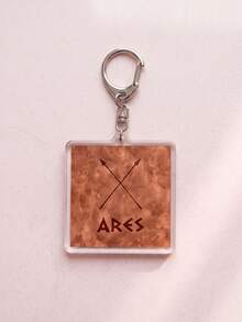 1Pc/12Pcs Greek Mythology Twelve Main Gods Theme Square Acrylic Keychains, Including Zeus, Hera, Ares, Athena, Apollo, Artemis, Hephaestus, Aphrodite, And Dionysus Mythological Symbol Design, Fashion Bag Pendant, Suitable For Mythology Fans Gift, Classic Collection, All Season Use - Multicolor - View 13