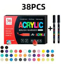 13-63 Colors Professional Art Acrylic Marker Set,Soft Tips,Suitable For Painting,Sketching Coloring,Perfect Great Gift For Friends,Back To School - Multicolor - View 10