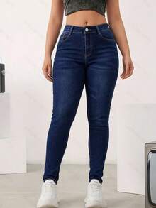 Women Jeans - Dark Blue - View 1