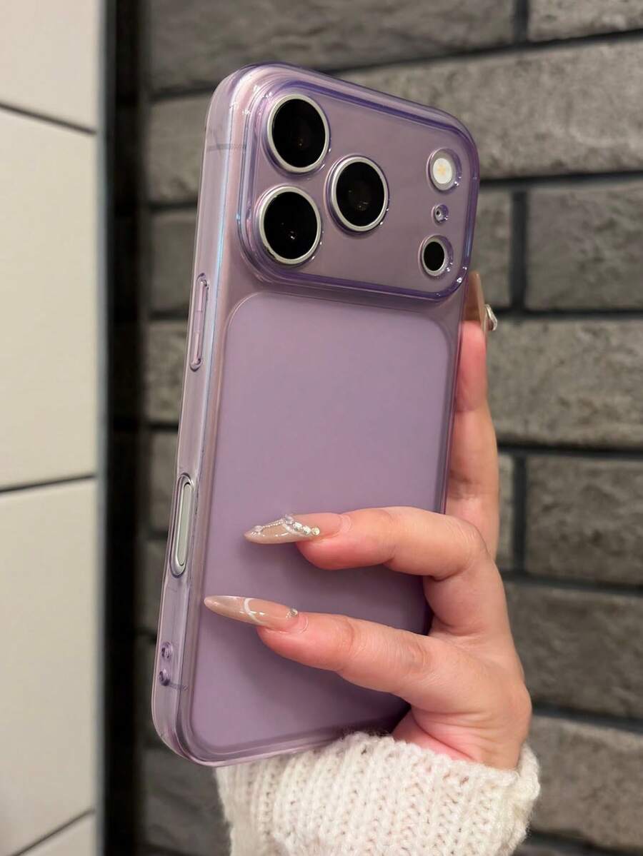 極簡透明亮面相機保護手機殼，相容 iPhone 18 Pro Max、17 Pro Max、17 Pro、17 Air、16 Pro Max、15、14、13 Pro Max，磨砂透明背蓋