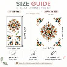 Floral Mandala Window Film, Static Cling Colorful Glass Sticker, Rainbow Glass Decal, Home Kitchen Bathroom Window Decoration - Window Film - View 13