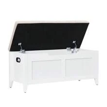 Storage Benches & Ottomans - White - View 4
