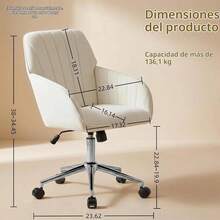 Office Chair - Cream Silver - View 8
