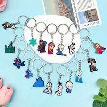 Disney Frozen Soft Rubber Keychain Elsa Anna Olaf PVC Figurine Backpack Charm Small Gift - A - View 1