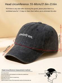 MAKEFGE 1pc Unisex Absolutely Not Embroidered Baseball Cap, High Quality Classic Washed Vintage Baseball Cap, Soft Comfortable Sweat-Absorbent Breathable Outdoor Casual Sports Adjustable Sun Hat - A - View 4