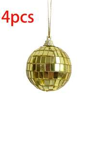 24/12/2pcs Gold Disco Ball Holiday Decorations, Halloween/Christmas Cool Fun Hanging Balls, Large Party Decor, Suitable For DJ, Nightclub, Stage, Bar, Party, Back To School, Wedding And Holiday Decoration - Gold - View 23
