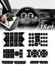 1 Set Car Interior Button Stickers Compatible With BMW Audi Control Buttons AC Center Console Repair - A - View 10