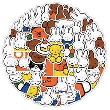 MIFFY 60pcs Cute Cartoon Rabbit Animal Waterproof Vinyl Stickers, Suitable For Water Bottles, Laptops, Phone Cases, Can Be Used As Birthday Gifts, Easter, Holiday Party Gifts - Multicolor - View 5