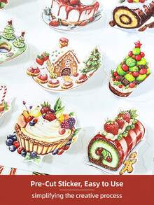 DanSoul 20Sheets Large Size Matte PET Christmas Stickers, Precut Sticker Book & Scrapbook Supplies For Junk Journal Supplies Scrapbooking DIY Collage Bullet Journals Planners Christmas Gifts Craft Decor,Christmas Stickers,Christmas Gifts,Vintage Christmas - Classic Christmas - View 10