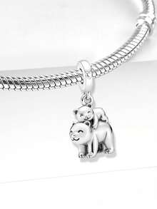 1 Fashionable Parent-Child Koala Pendant, Used For DIY Making Bracelets, Necklaces, And Other Jewelry, Is The Perfect Gift For Women - Silver - View 5