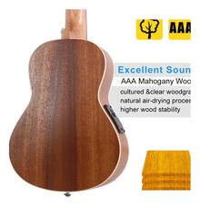 Kit Ukelele Concierto Electroacustico Con Funda Y Accesorios - Marrón - Ver 9