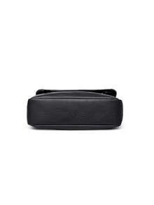Men's Retro Soft Leather Mailman Bag Flip Cover Large Capacity Crossbody Bag Business Casual Briefcase Shoulder Bag - Black - View 5
