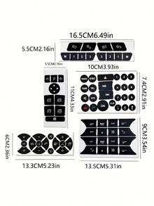 1 Set Car Interior Button Stickers Compatible With BMW Audi Control Buttons AC Center Console Repair - A - View 4