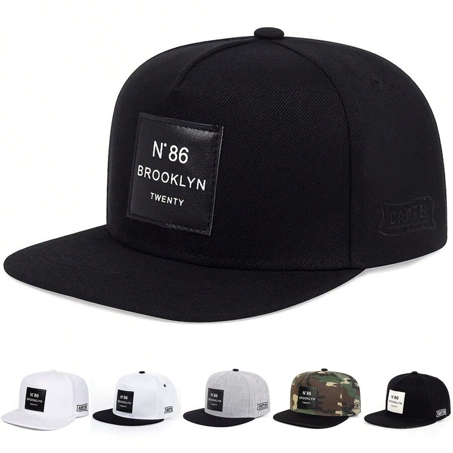 1pc Men's Brooklyn Baseball Cap, Fashionable & Casual, For Outdoor Activities, Adjustable, For Spring/Autumn Traveling, Beach Vacation Street - Multicolor - View 1