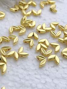 Mixed Set (50/30 Pcs) Bright Gold Spacer Beads – DIY Jewelry Findings For Bracelets, Necklaces, And Earrings - Gold - View 8