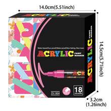 1pc Valve-Type Marker Pen, Art Painting Set Hand-Drawn Graffiti Pen, Marker Pen Graffiti Handmade DIY Color Pen Creative Art Student Exclusive - Multicolor - View 9