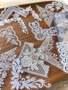 1 Pack 30pcs PET Vintage Lace Border Stickers, Decorative Scrapbooking Diary Collage Material - DT1857 - View 7