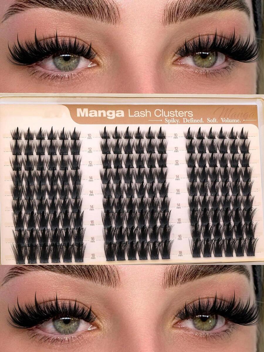 162 Clusters Manga Lash Clusters With Spikes Anime Eyelash Extensions ...