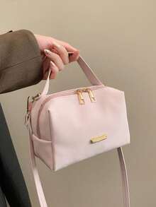 1pc Solid Color Square Bag, Casual Minimalist And Fashionable, Suitable For Daily Outings And Travel, Can Easily Accommodate Daily Essentials. Multi-Functional Item, Suitable For Various Styles And Occasions. - Multicolor - View 13