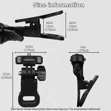 Universal 1/4" Screw Clamp Mount, Adjustable Heavy‑Duty Spring C‑Clamp For Fill Light Microphone Action Camera, Portable Desk Laptop Phone Holder Clip For Live Streaming Vlog Photography, Mount Only - Black - View 8