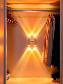 Đèn tường RGB 16 màu, đèn ngủ cảm biến chuyển động thông minh, lắp đặt bằng nam châm, đèn ngủ trang trí phát sáng hai mặt, đèn tường LED sạc USB, chiếu sáng 4 hướng, phù hợp cho phòng ngủ, phòng khách, hành lang, đầu giường, phòng chơi game - Nhiều màu - Xem 9