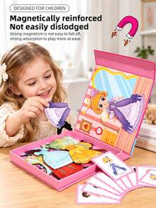 Children's Desktop Magnetic Puzzle Game DIY Magnetic Book Crazy Face Dress-Up Game And Preschool Learning Activity, Travel STEM Toy, Fun Refrigerator Magnets Suitable For 3-8 Years Old - DIY Dress Up - View 5